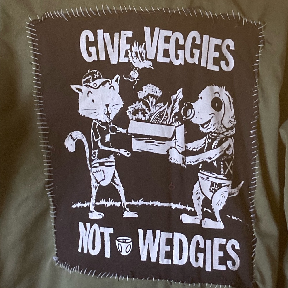 Green Graphic Army Jacket With Patches - image 6